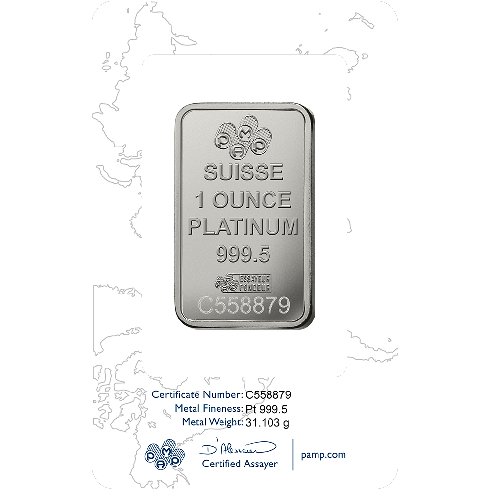 Lady Fortuna™ Platinum Minted Bar - 1 oz
