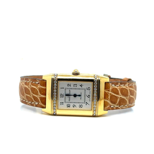 Jaeger-LeCoultre 265.1.08 Reverso 18KY Diamond Bezel Pre-Owned Watch
