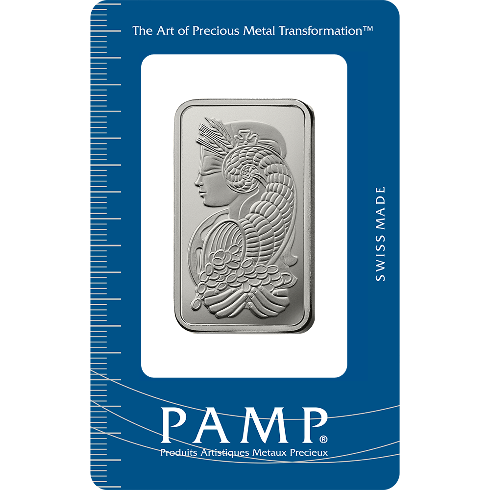 Lady Fortuna™ Platinum Minted Bar - 1 oz