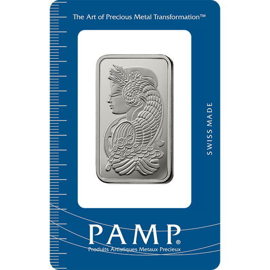 Lady Fortuna™ Platinum Minted Bar - 1 oz
