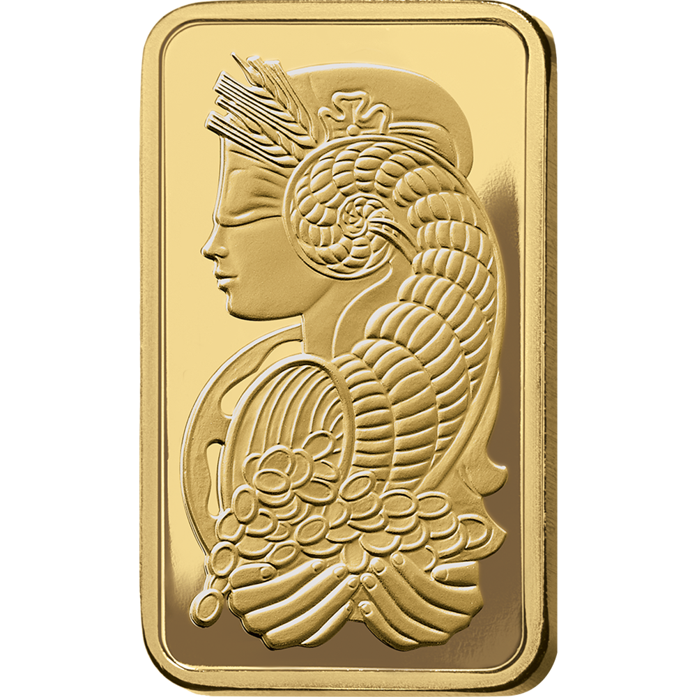 Lady Fortuna™ Gold Minted Bar - 100g