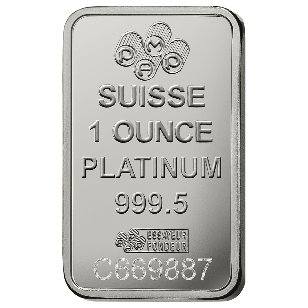 Lady Fortuna™ Platinum Minted Bar - 1 oz