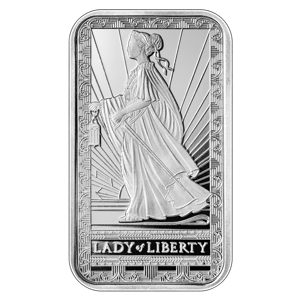 Lady of Liberty Silver Minted Bar - 1oz