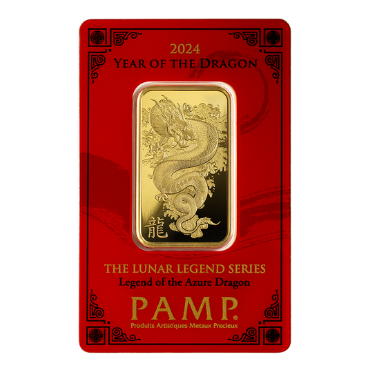Year of the Dragon - Legend of the Azure Dragon 1oz Gold Bar