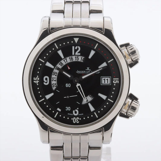 JAEGER LECOULTRE MASTER COMPRESSOR DUALMATIC GMT SECOND TIME ZONE FEATURE 42MM SS Q1738170