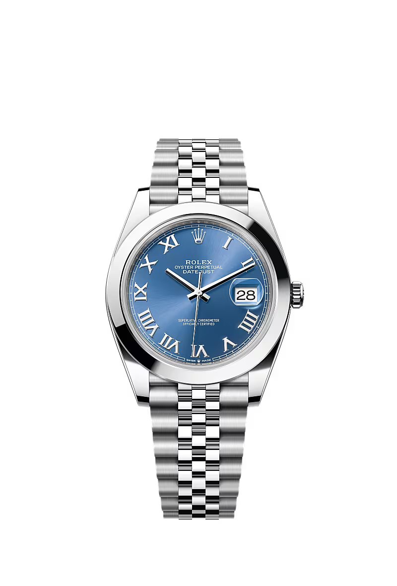 Rolex Datejust 41 126300 Stainless Steel Blue Roman Dial Jubilee