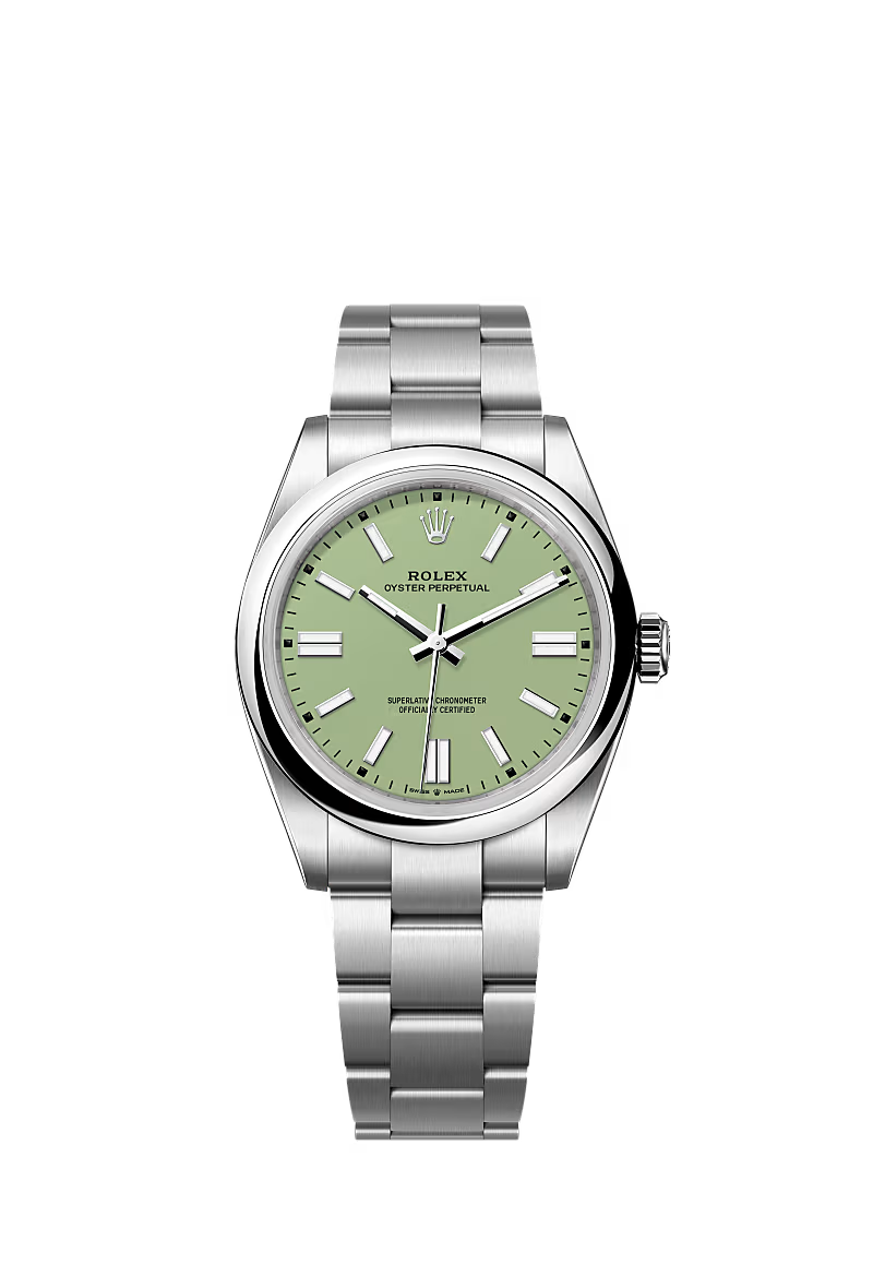 Rolex Oyster Perpetual 41 134300 Stainless Steel Pistachio Dial
