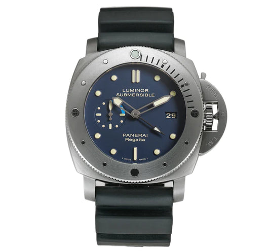 OFFICINE PANERAI | SUBMERSIBLE 47mm 1950 Regatta Titanium Blue Dial PCYC Full Set 2011