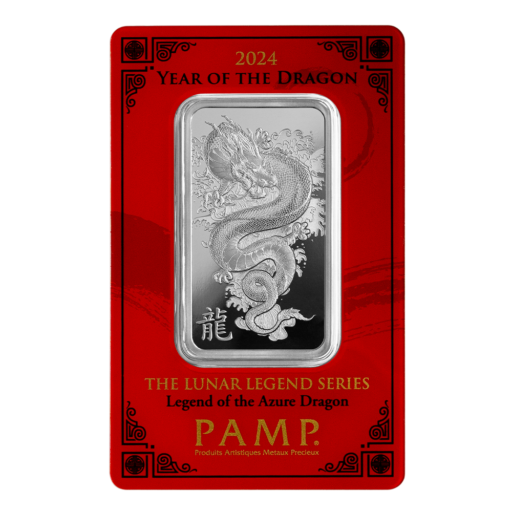 Year of the Dragon - Legend of the Azure Dragon 1oz Silver Bar