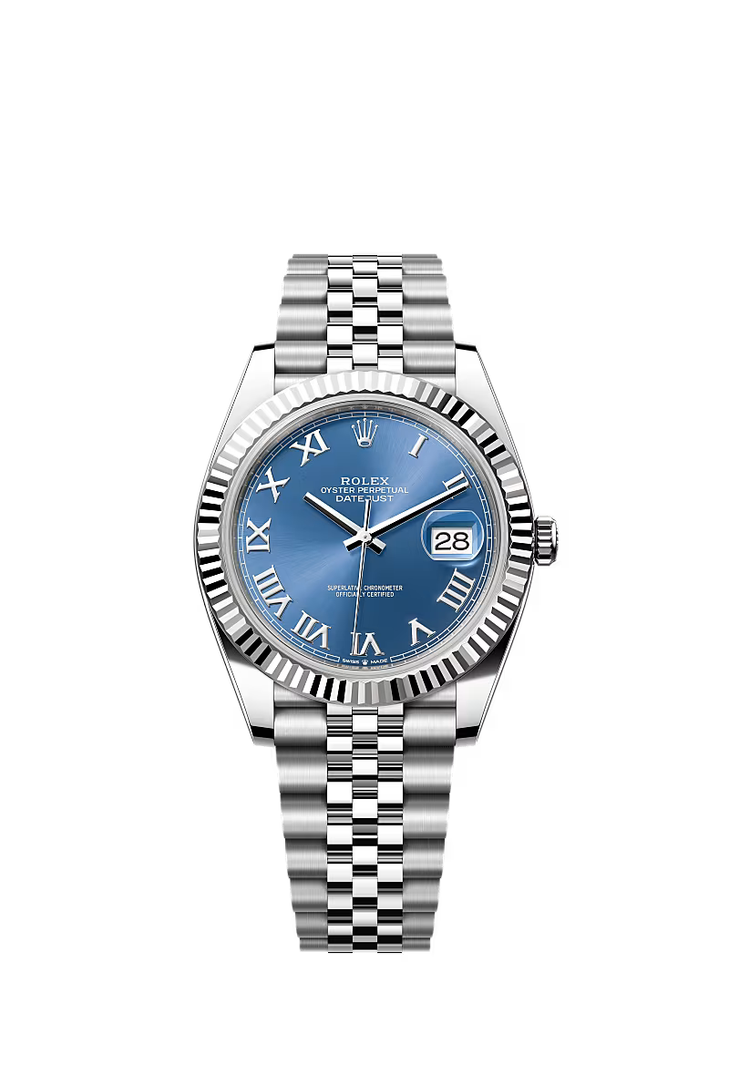Rolex Datejust 41 126334-0026 Jubilee 41mm Stainless Steel with Blue Roman Azzuro Dial