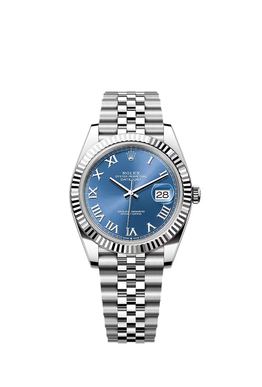 Rolex Datejust 41 126334-0026 Jubilee 41mm Stainless Steel with Blue Roman Azzuro Dial