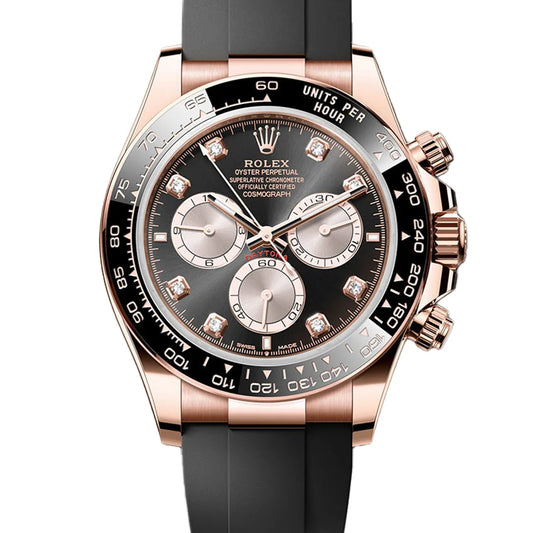 ROLEX Daytona Black And Sundust Diamond Dial Oysterflex Watch 126515LN