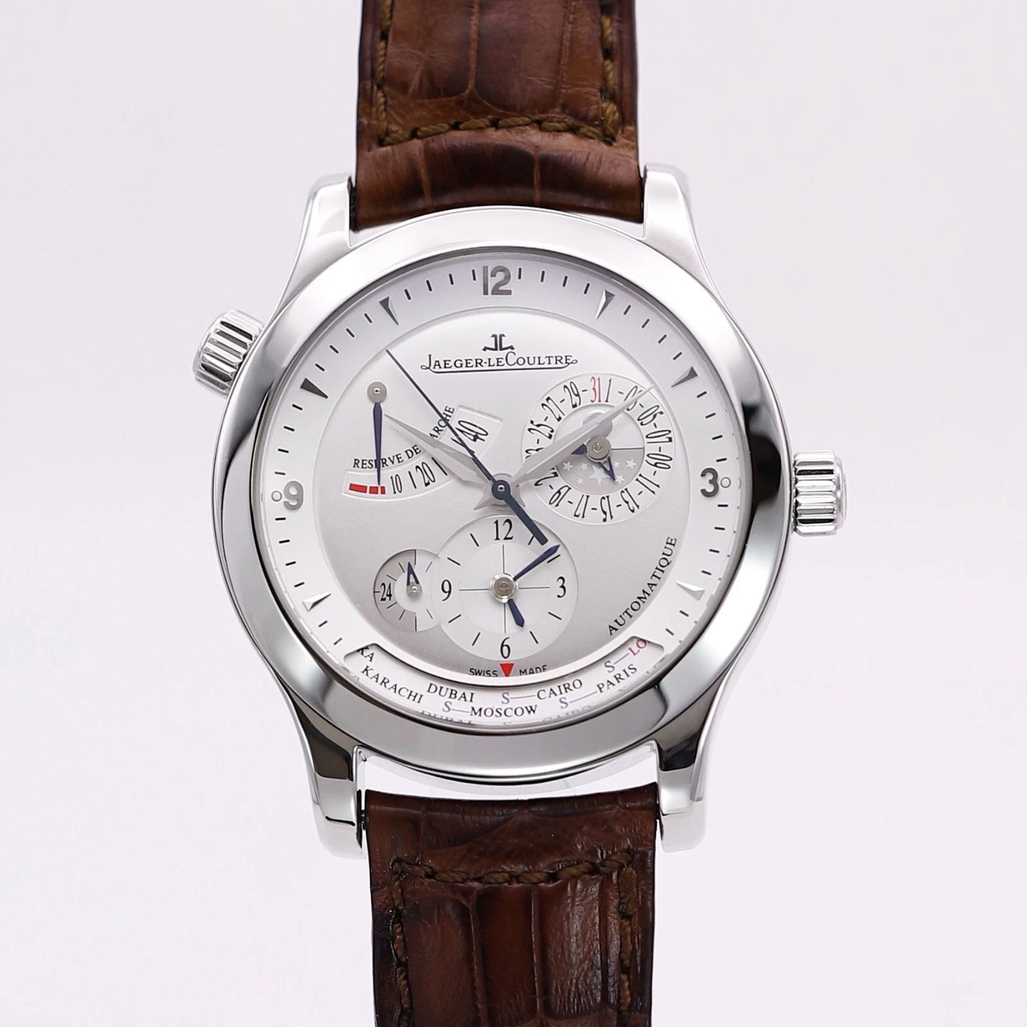 JAEGER LECOULTRE MASTER CONTROL MASTER GEOGRAPHIC 40MM SS Q1508420 147.8.57.S