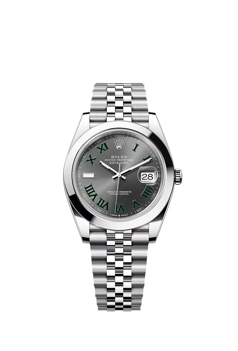 Rolex Datejust 41 126300 'Wimbledon' Stainless Steel Slate Dial Jubilee