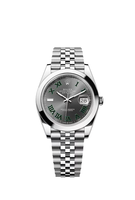 Rolex Datejust 41 126300 'Wimbledon' Stainless Steel Slate Dial Jubilee