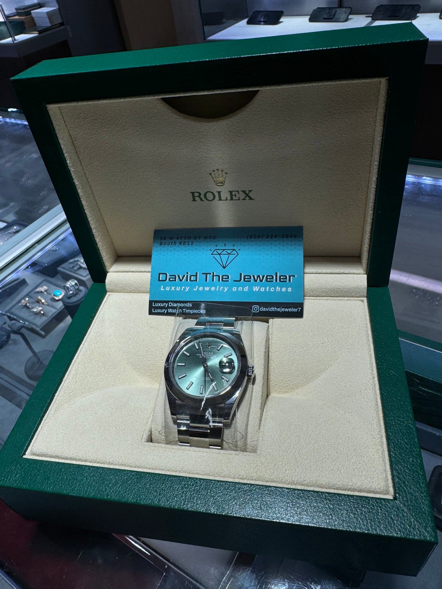 Rolex Datejust 41mm Mint Green Dial Reference 126300