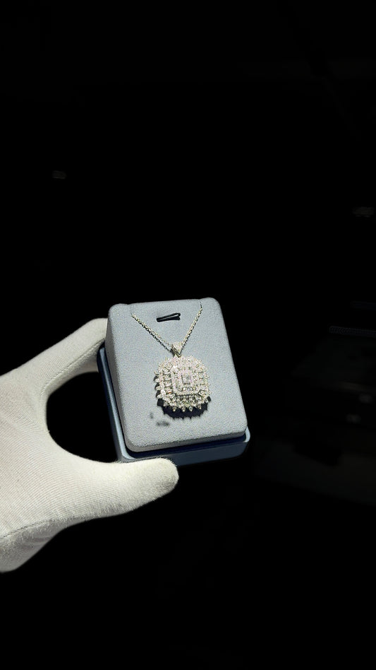 Large Classic 18ct White Gold Natural Diamond Necklace