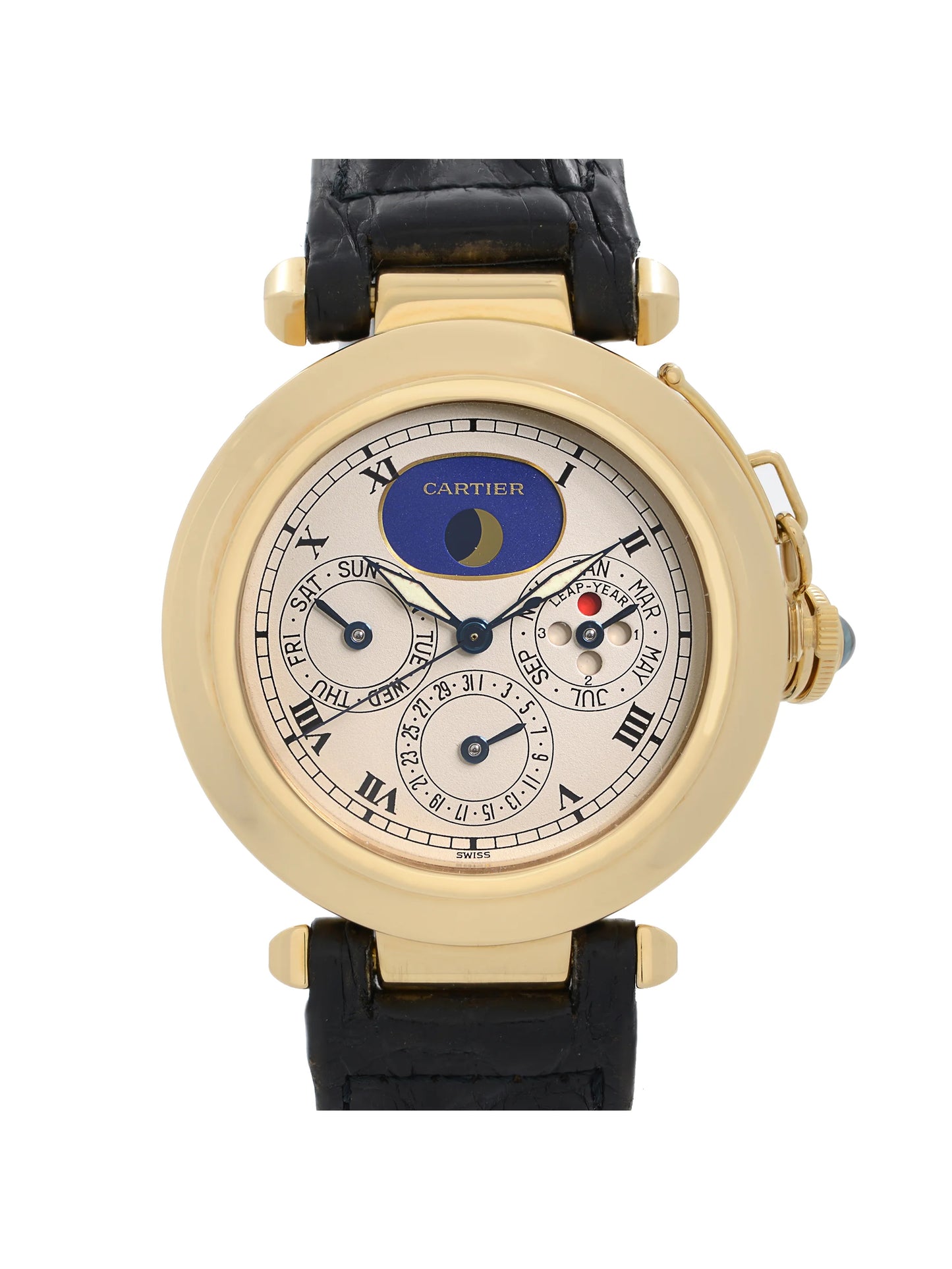 Cartier Pasha Perpetual Calendar Moon phase 38MM 18KY 30003