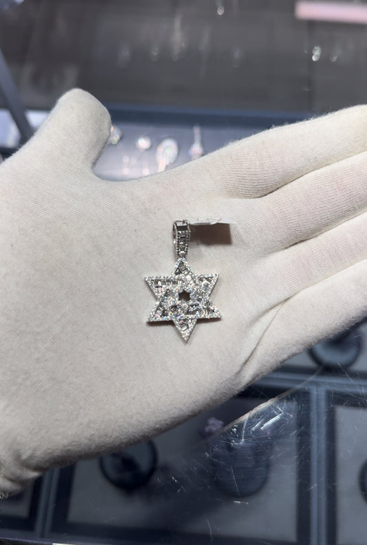 Star of David Full Diamond Pendant