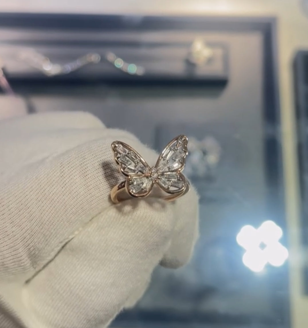 Butterfly Rose Gold RIng