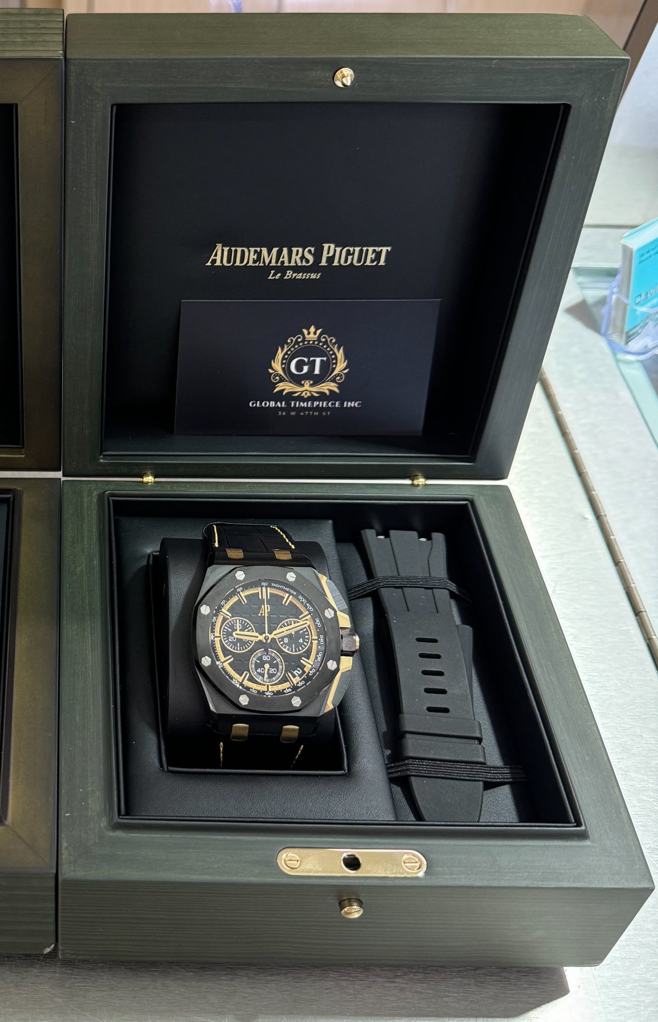 Audemars Piguet Royal Oak Offshore 43 Two-Tone / Black Méga Tapisserie / Strap Reference 26420CE.OO.A127CR.01