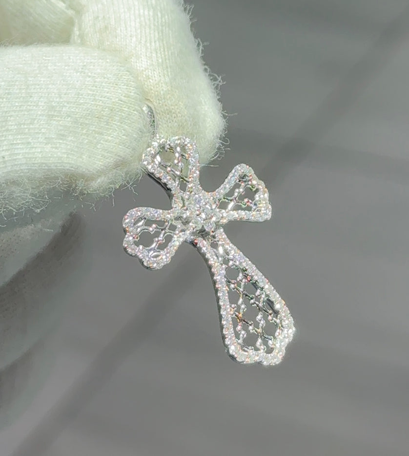 Russian Style Large 18ct Cross Pendant