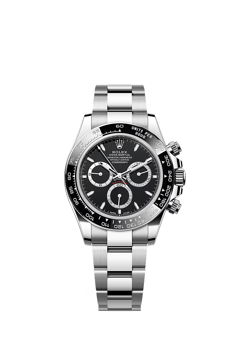 ROLEX Daytona Black Dial Steel Watch 126500LN
