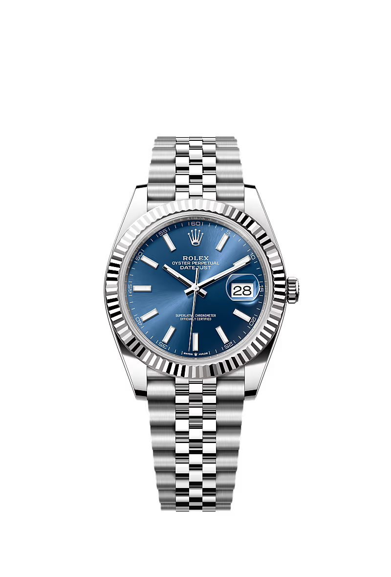 ROLEX Datejust II Blue Dial Oyster Watch 126334 41mm