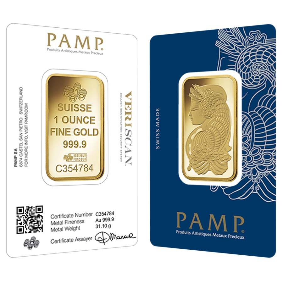 Lady Fortuna™ Gold Minted Bar - 1oz