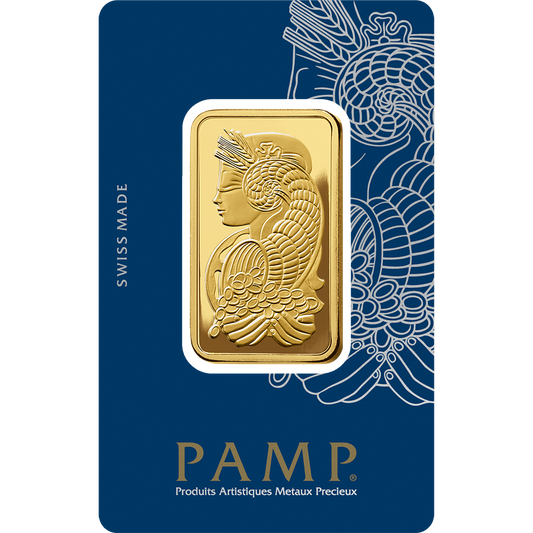 Lady Fortuna™ Gold Minted Bar - 1oz