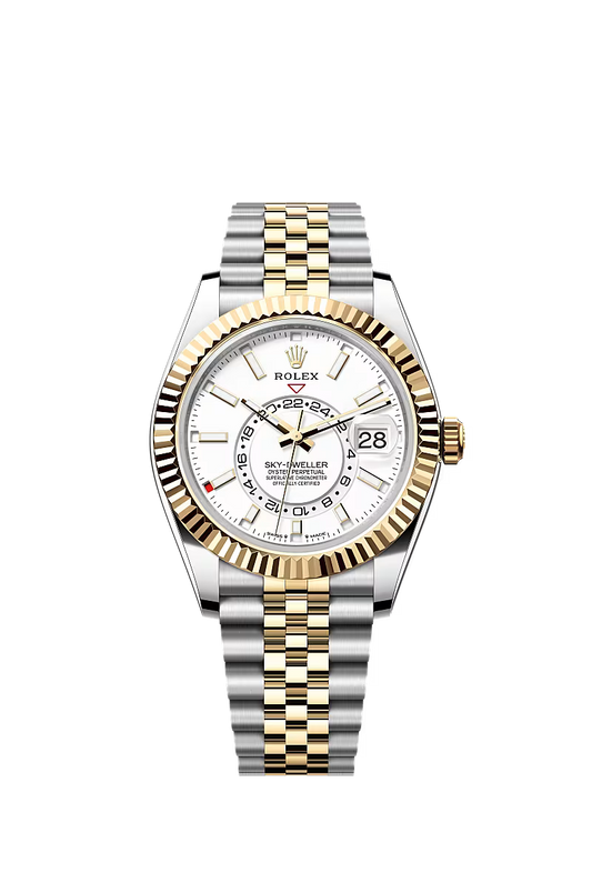 ROLEX Sky-Dweller White Dial Two-Tone Jubilee Watch 336933